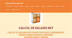 Desktop Screenshot of calculdesalaire.net
