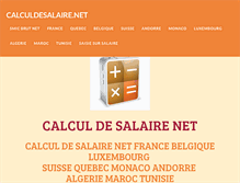 Tablet Screenshot of calculdesalaire.net